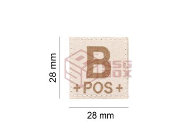 Clawgear B Pos Bloodgroup Patch Desert - obrazek 4