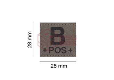 Clawgear B Pos Bloodgroup Patch RAL7013 - obrazek 4