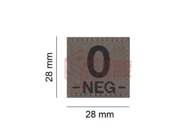 Clawgear 0 Neg Bloodgroup Patch RAL7013 - obrazek 4