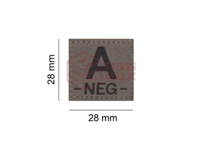 Clawgear A Neg Bloodgroup Patch RAL7013 - obrazek 4