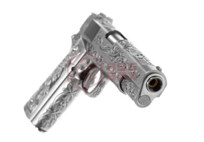 WE M1911 Etched Full Metal GBB Silver - obrazek 4