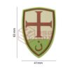 JTG Crusader Shield Rubber Patch Green OD-TM-10566920000 20385 asgbox.pl