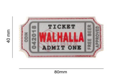 JTG Large Walhalla Ticket Rubber Patch White - obrazek 4