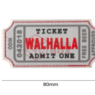 JTG Large Walhalla Ticket Rubber Patch White 10567200100 20394 asgbox.pl