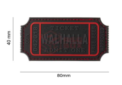 JTG Large Walhalla Ticket Rubber Patch Blackops - obrazek 4