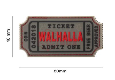 JTG Large Walhalla Ticket Rubber Patch Grey - obrazek 4