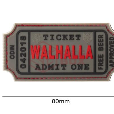 JTG Large Walhalla Ticket Rubber Patch Grey 10567210000 20393 asgbox.pl