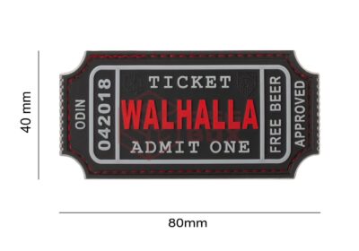 JTG Large Walhalla Ticket Rubber Patch Blackmedic - obrazek 4