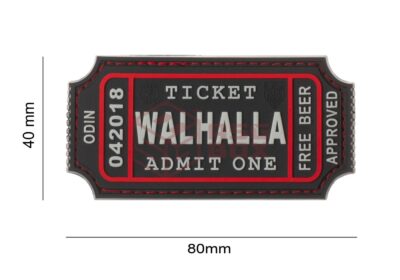 JTG Large Walhalla Ticket Rubber Patch SWAT - obrazek 4