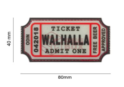 JTG Large Walhalla Ticket Rubber Patch Glow - obrazek 4