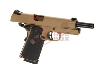 KJ Works M1911 MEU Full Metal Tan Co2 Desert - obrazek 3
