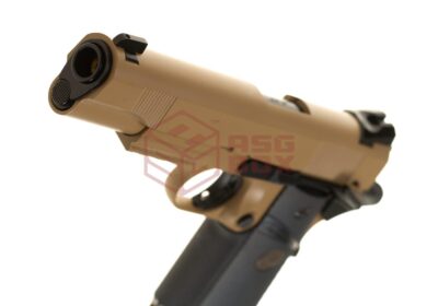 KJ Works M1911 MEU Full Metal Tan Co2 Desert - obrazek 4