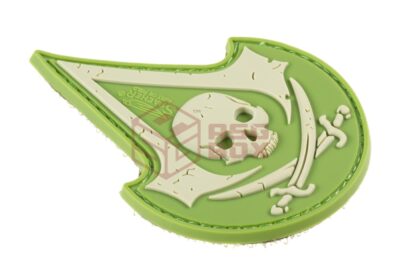 JTG Assassin Skull Rubber Patch Green - obrazek 3