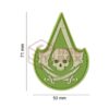 JTG Assassin Skull Rubber Patch Green OD-TM-10572020000 20555 asgbox.pl