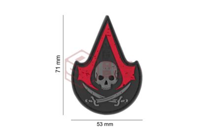 JTG Assassin Skull Rubber Patch Blackmedic - obrazek 5