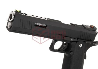 WE Hi-Capa 6 Force A Silver Barrel Full Metal GBB Black - obrazek 4