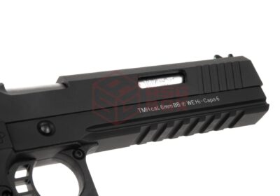 WE Hi-Capa 6 Force A Silver Barrel Full Metal GBB Black - obrazek 5
