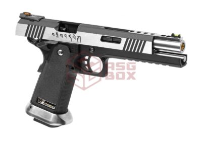 WE Hi-Capa 6 Force A Silver Barrel Full Metal GBB Dual Tone - obrazek 3