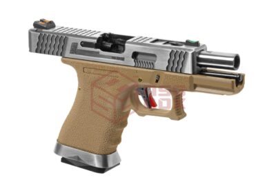 WE G-Force 19 SV Silver Barrel Metal Version GBB Desert - obrazek 3