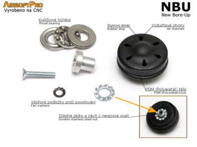AirsoftPro POM Silent NBU Piston Head – Black