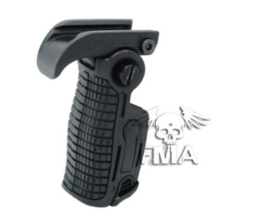 FMA Adjustable Folding Grip FGGK-S on RIS Rail - Black