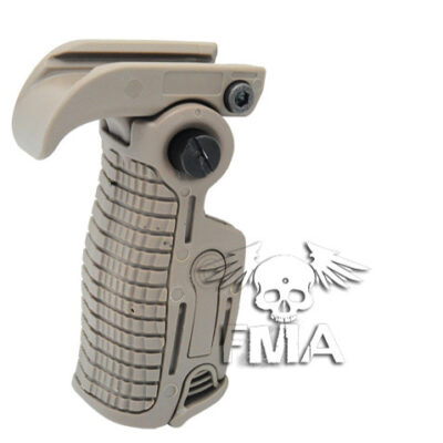 FMA Adjustable Folding Grip FGGK-S on RIS Rail - Tan