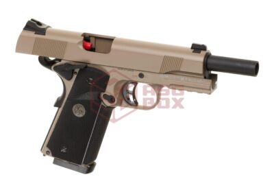 KJ Works M1911 MEU Full Metal GBB Tan - obrazek 3