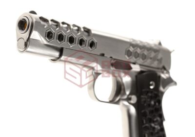 WE M1911 Hex Cut Full Metal GBB Silver - obrazek 4