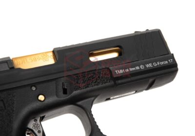 WE G-Force 17 BK Gold Barrel Metal Version GBB Black - obrazek 5