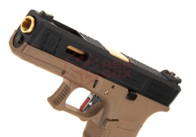 WE G-Force 17 BK Gold Barrel Metal Version GBB Desert - obrazek 4
