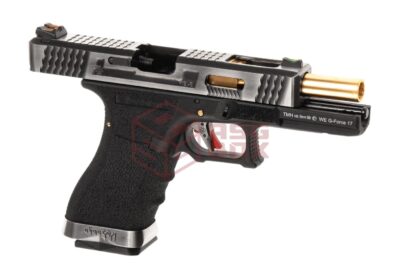 WE G-Force 17 SV Gold Barrel Metal Version GBB Black - obrazek 3