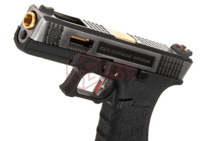 WE G-Force 17 SV Gold Barrel Metal Version GBB Black - obrazek 4