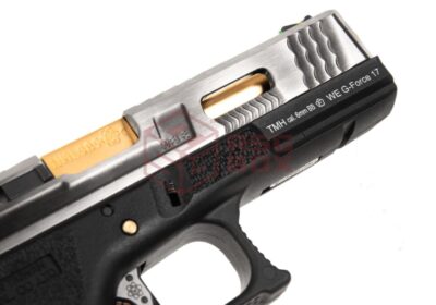 WE G-Force 17 SV Gold Barrel Metal Version GBB Black - obrazek 5
