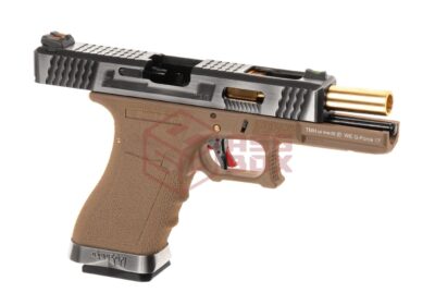 WE G-Force 17 SV Gold Barrel Metal Version GBB Desert - obrazek 3
