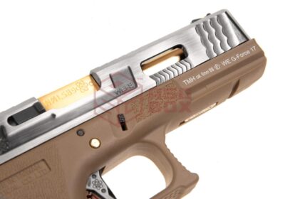 WE G-Force 17 SV Gold Barrel Metal Version GBB Desert - obrazek 5