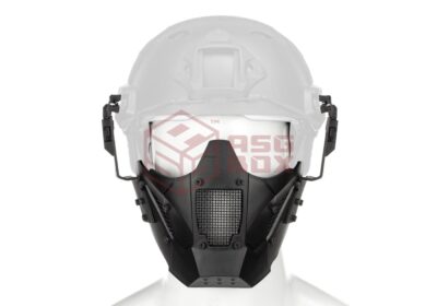 Pirate Arms Warrior Steel Half Face Mask Black - obrazek 4