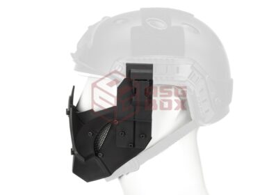 Pirate Arms Warrior Steel Half Face Mask Black - obrazek 5