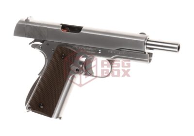 WE Colt M1911 Full Metal GBB Silver - obrazek 3