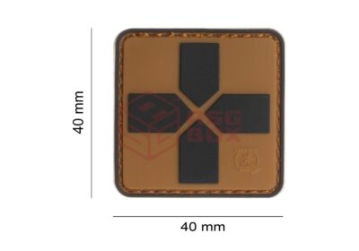 JTG Red Cross Rubber Patch 40mm Coyote - obrazek 3