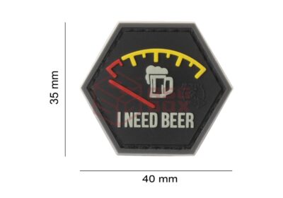JTG I need Beer Rubber Patch Red - obrazek 5