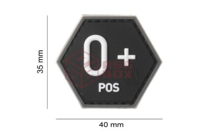 JTG Bloodgroup Hexagon Rubber Patch 0 Pos SWAT - obrazek 4