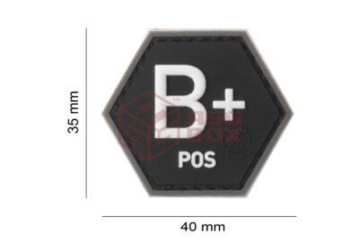 JTG Bloodgroup Hexagon Rubber Patch B Pos SWAT - obrazek 4