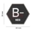 JTG Bloodgroup Hexagon Rubber Patch B Neg SWAT OD-TM-10865351700 27857 asgbox.pl