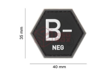 JTG Bloodgroup Hexagon Rubber Patch B Neg SWAT - obrazek 4