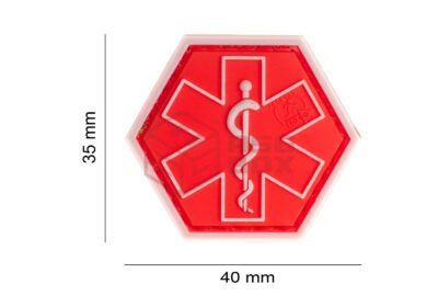 JTG Paramedic Hexagon Rubber Patch Red - obrazek 3
