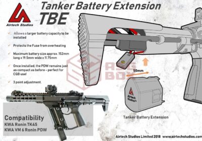 Airtech Studios TBEU Battery Extension Unit KWA Ronin Black - obrazek 4