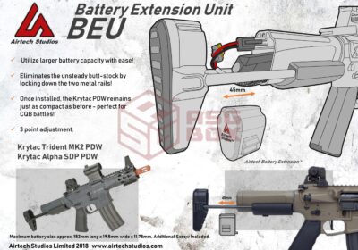 Airtech Studios BEU Battery Extension Unit Krytac Trident Black - obrazek 4