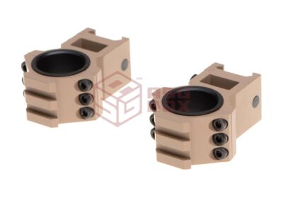 Aim-O Top Rail 25.4mm / 30mm Mount Rings Desert - obrazek 4