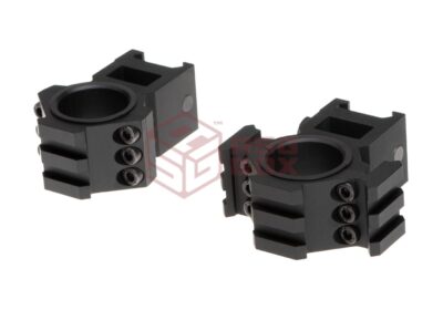 Aim-O Tri-Side Rail 25.4mm / 30mm Mount Rings Black - obrazek 4