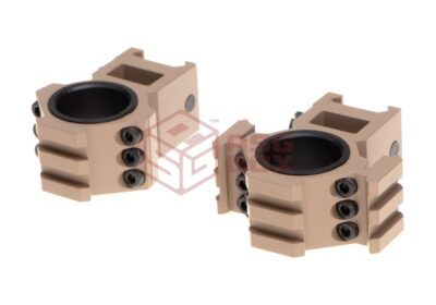 Aim-O Tri-Side Rail 25.4mm / 30mm Mount Rings Desert - obrazek 4